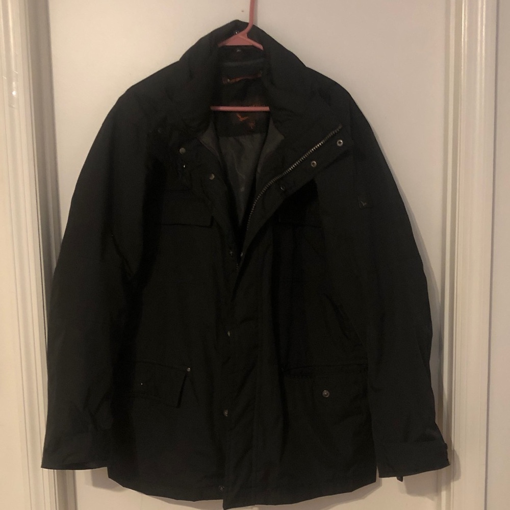 Hawke & Co Black Military-Style Field Jacket